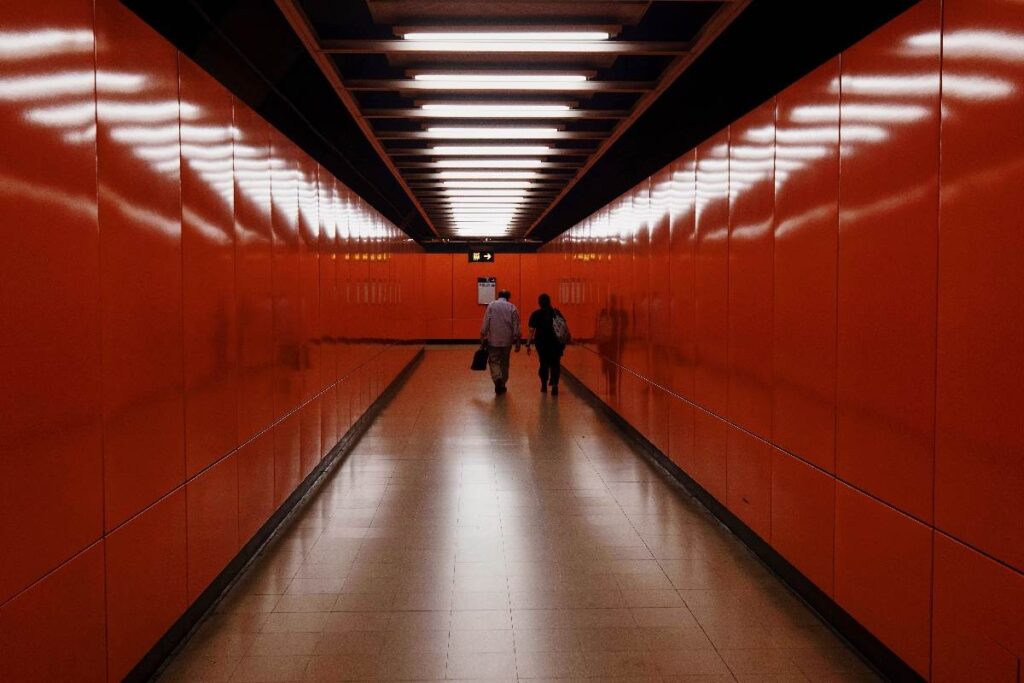 Smart parcel lockers in a apartment